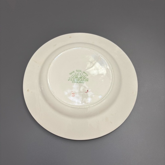 JG MEAKIN appetiser plates 6” SOL SUN 391413 FLORAL lot of 4 VNTG made England - Picture 4 of 14